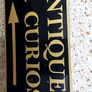 Antiques & Curios,hard plastic sign perspex. ,unusual and lovely colours,,32 inches length, 16 inches height,,buyer collects, see pictures for condition, used condition few marks nicks Image 6