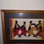 Signed African Batik art framed Image 6