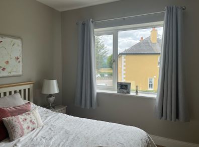 Lilac grey curtains