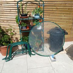 Glass garden table