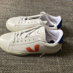 Veja Campo Leather White Orange Fluo