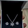 Pandora Sparkling Herbarium Cluster Necklace and Matching Earrings Set Image 4