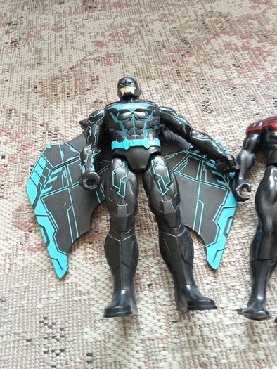 Batman and Spiderman figures