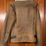 NEW Unisex Merino Wool Brown Retro REAL SHEEPSKIN Shearling Biker Leather Jacket Size S Image 4