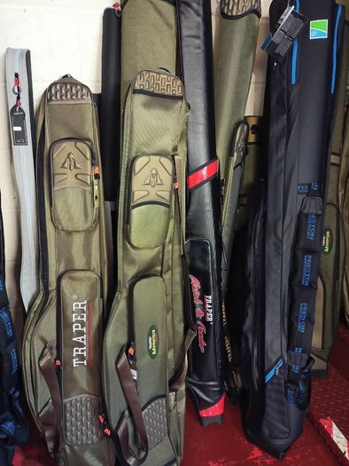 Fishing bait rods lines reels waders lures feeds jackets rod holders and other fishing gear