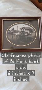 Vintage Framed Photo of Belfast Boat Club (6" x 7")
