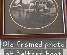 Vintage Framed Photo of Belfast Boat Club (6" x 7")