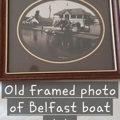 Vintage Framed Photo of Belfast Boat Club (6" x 7")