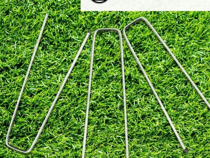 Garden Pins Galvanized Anti-Rust Ground Staples Stakes Pegs Spikes Pins for Securing Lawn Farm Sod Weed Barrier Landscape Grass Fabric Netting (FREE POSTAGE)