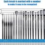 23 PCS Set Paintbrush, Professional Assorted Shape Soft Hair Bristle Art Brushes, All Purpose Artist Paint Brushes for Premium Adult Detail, Gouache, Acrylic, Oil Painting or Beginner (FREE POSTAGE) Image 2