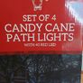Set of 4 Candy Cane Path Lights Image 2