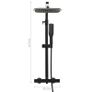 Dual Head Shower Set with Mixer and Hose Black Image 9