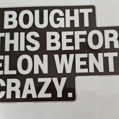Tesla Elon musk novelty car sticker