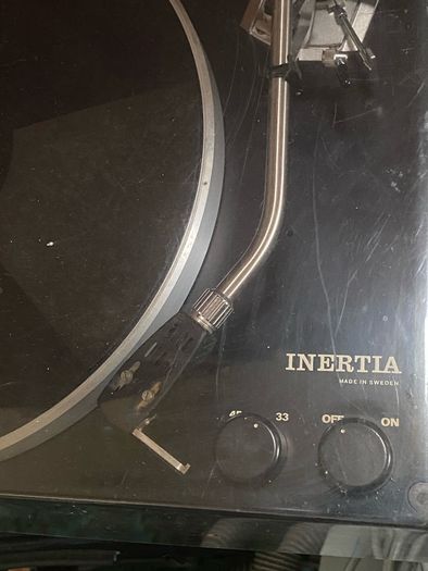 Vintage Inertia Turntable Manufactured in Sweden in the 1970s