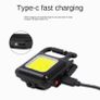 Mini LED Flashlight Work Light Portable Pocket Flashlight Keychains USB Rechargeable For Outdoor Camping Small Light Corkscrew Image 3