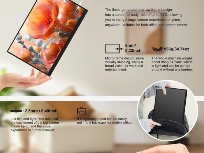 18.5 Inch Portable monitor - Magnetic Case - Price firm