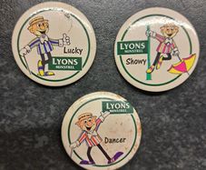 Lyons Tea pin badges