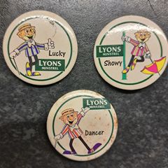 Lyons Tea pin badges