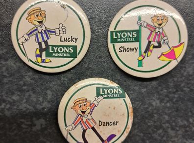 Lyons Tea pin badges
