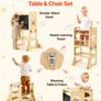 Toddler Tower, Wooden, 4 in 1 Kitchen Step Stool for Kids 1-5, Montessori Weaning Table and Chair Set Image 3