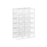 Stackable Shoe Storage Boxes Set of 18  shoe boxes, set of 18, storage boxes for shoes, shoe organizers, plastic boxes, foldable and stackable, for shoes up to size 44, transparent white Image 2