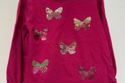 Pink butterfly long sleeved top