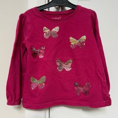 Pink butterfly long sleeved top