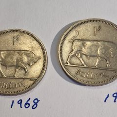 Irish Scilling Coins - 1963 & 1968
