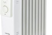 2000W 9-Fin Oil Filled Radiator with 3 Power Settings and Adjustable Timer, White