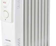2000W 9-Fin Oil Filled Radiator with 3 Power Settings and Adjustable Timer, White