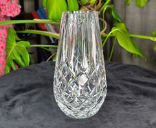 Waterford Crystal Cut Glass Flower Vase Lismore Pattern Signed 23cm