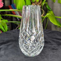 Waterford Crystal Cut Glass Flower Vase Lismore Pattern Signed 23cm