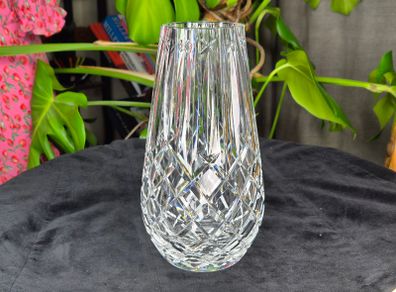 Waterford Crystal Cut Glass Flower Vase Lismore Pattern Signed 23cm