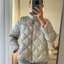 MANGO water repellent silver puffer jacket S Image 2