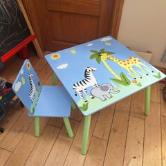 children's table and chair
