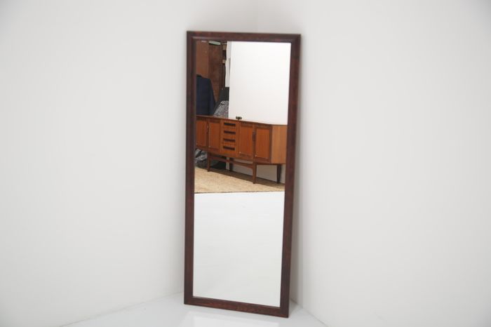 Vintage Danish Rosewood Mirror, 1960s