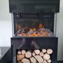 Freestanding Electric Fireplace White or Black Image 8