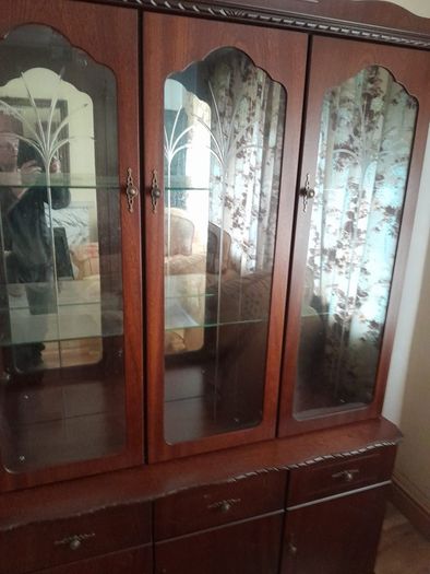 Mahogany tables / chairs / drinks cabinet