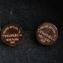 Tiffany & Co. 925 Sterling Silver Gold Plated Return to Tiffany Mini Round Tag Stud Earrings Image 3