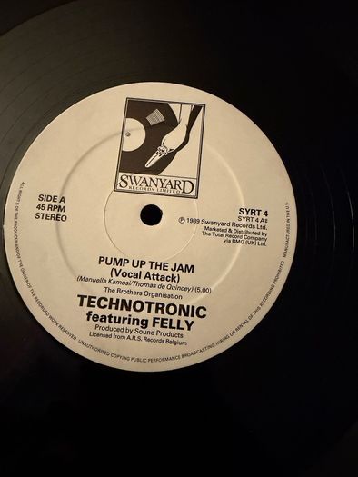 Technotronic ft Felly Pump Up The Jam Original 1989 UK 12 inch SYRT 4