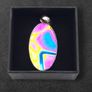 Vintage 925 Sterling Silver & Dichroic Glass Pendant Image 2