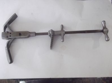 a antique steel adjustable shue stretcher