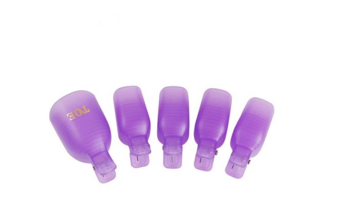 Plastic Toe Nail Soak Off Cap Clips