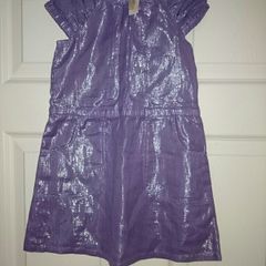 Strawberry faire shiny purple dress, size 3-4y