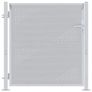 Garden Gate with Lock Silver 95 x 100 cm Stainless Steel Image 2