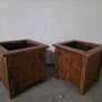New 2 wooden planters 40cm x40 cm H 40 cm Image 3