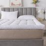 Supersoft Mattress Topper Double Bed - 1100 GSM Filling 4 Inch (10cm) Thick Mattress Topper with Elasticized Corner Straps - White (Double 137x190 cm) Image 2