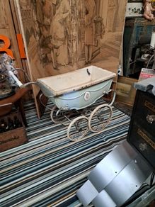 Antique Silver Cross Dolls Pram
