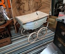 Antique Silver Cross Dolls Pram