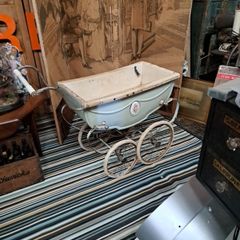 Antique Silver Cross Dolls Pram